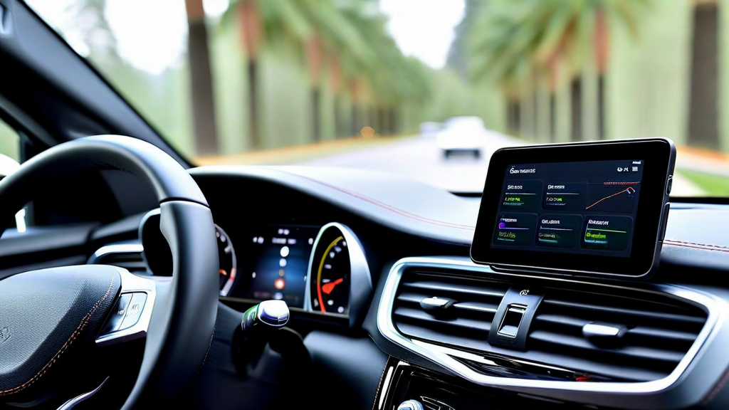 Driver app dashboard on mobile mount